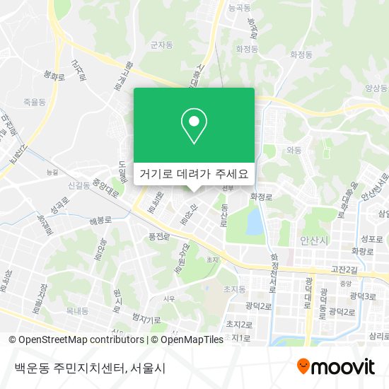 백운동 주민지치센터 지도