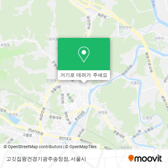 고깃집왕건경기광주송정점 지도