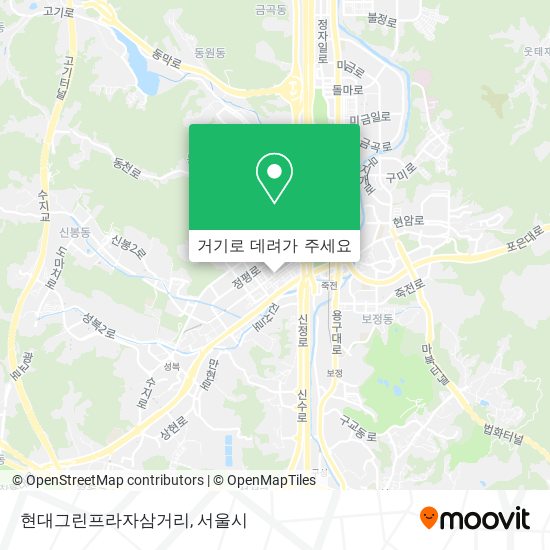 현대그린프라자삼거리 지도