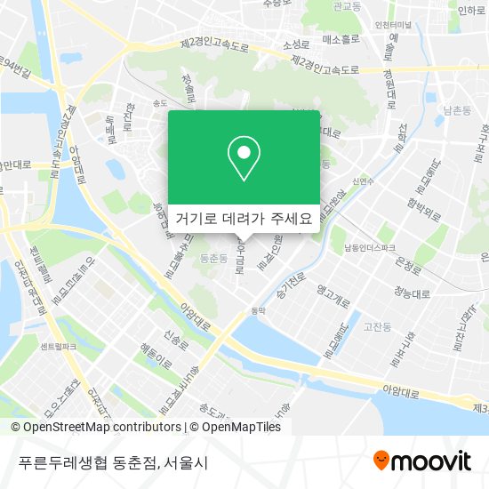 푸른두레생협 동춘점 지도