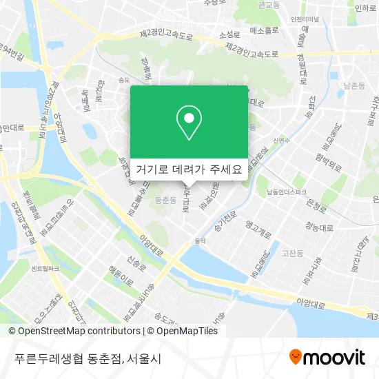 푸른두레생협 동춘점 지도