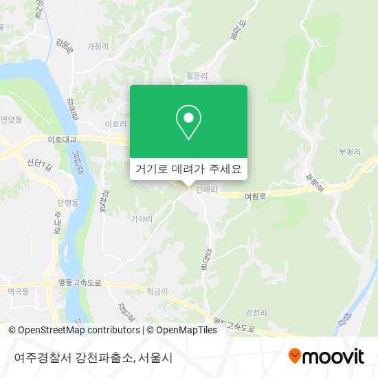 여주경찰서 강천파출소 지도