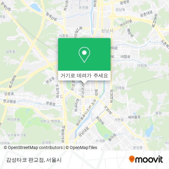 감성타코 판교점 지도