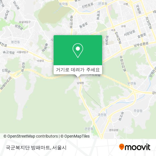 국군복지단 방패마트 지도