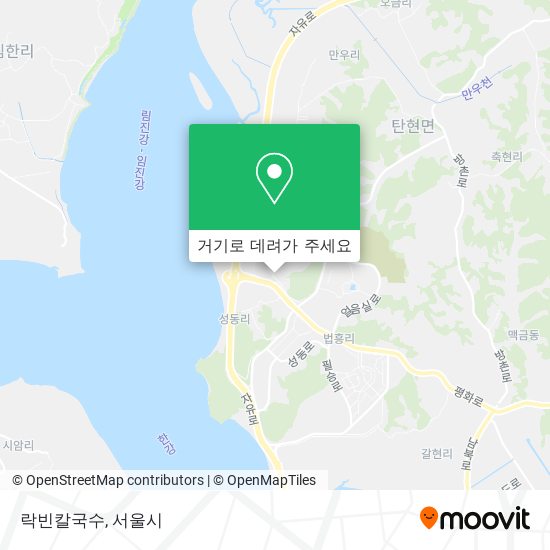 락빈칼국수 지도