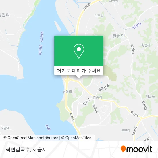 락빈칼국수 지도