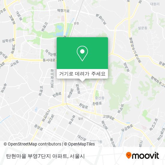 탄현마을 부영7단지 아파트 지도