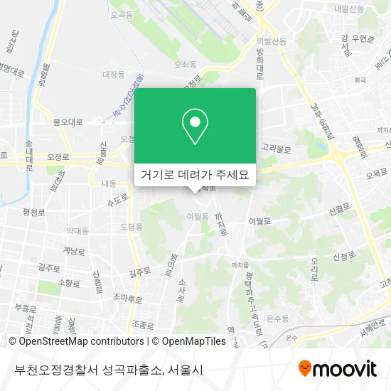 부천오정경찰서 성곡파출소 지도