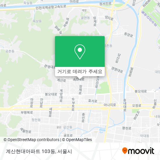 계산현대아파트 103동 지도