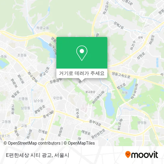E편한세상 시티 광교 지도