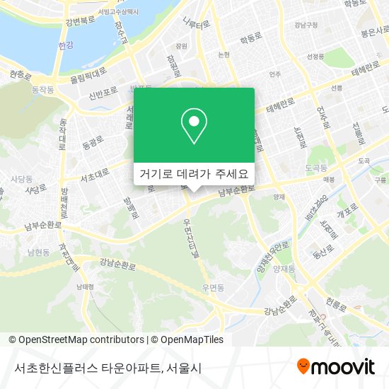 서초한신플러스 타운아파트 지도