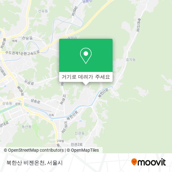 북한산 비젠온천 지도