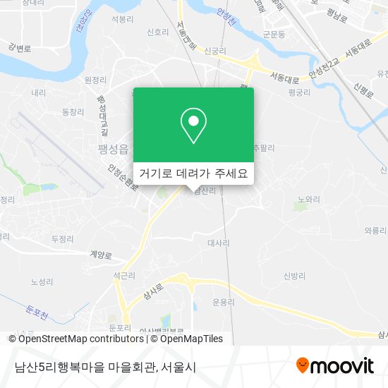 남산5리행복마을 마을회관 지도