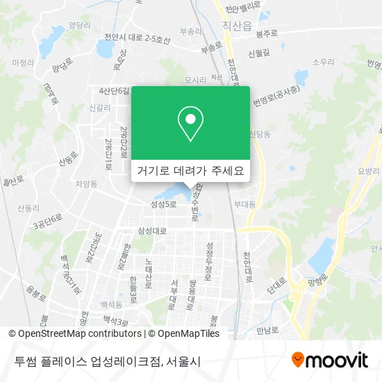 투썸 플레이스 업성레이크점 지도