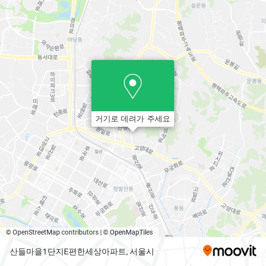 산들마을1단지E편한세상아파트 지도