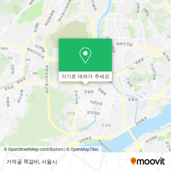 거먹골 쪽갈비 지도