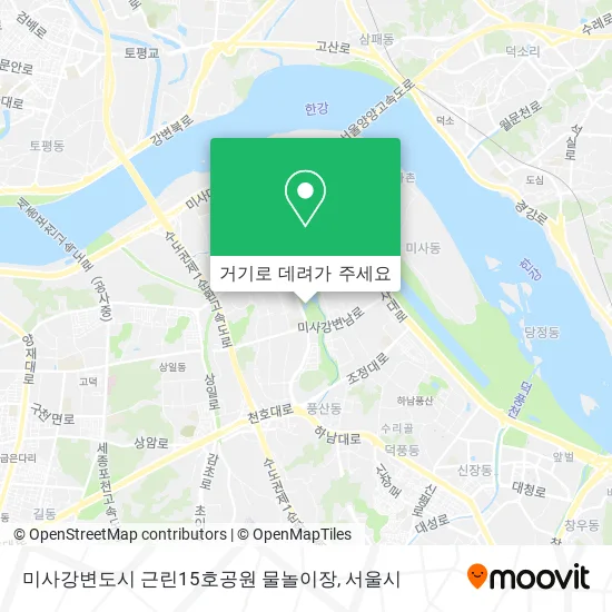 미사강변도시 근린15호공원 물놀이장 지도