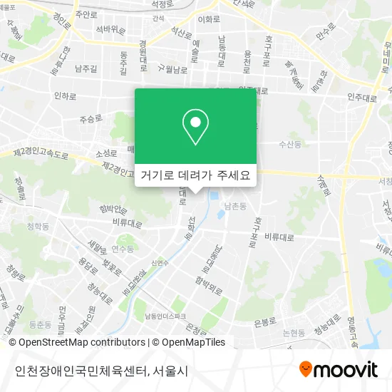 인천장애인국민체육센터 지도