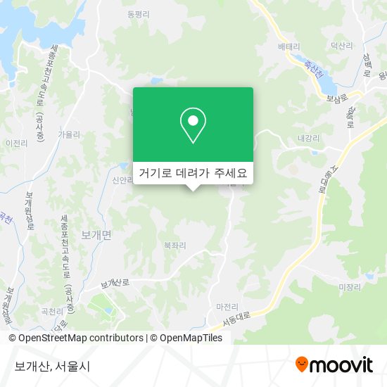 보개산 지도