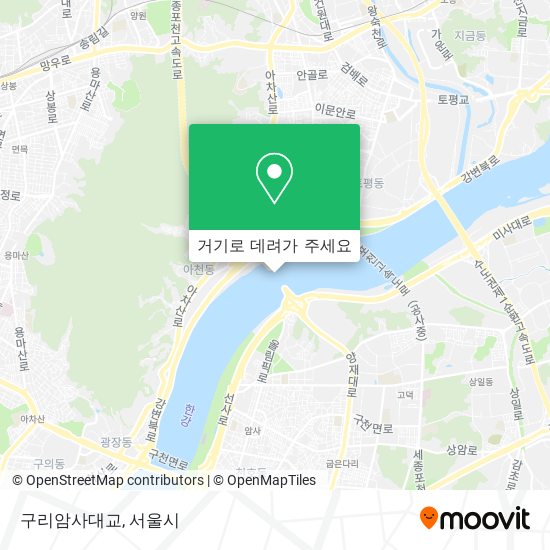 구리암사대교 지도