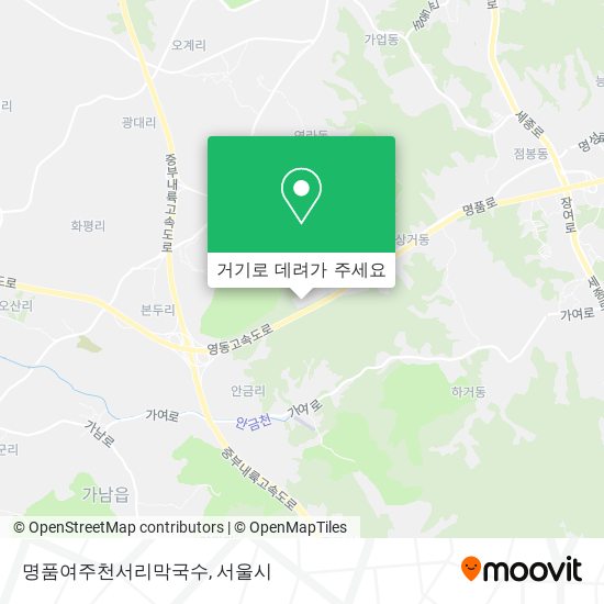 명품여주천서리막국수 지도