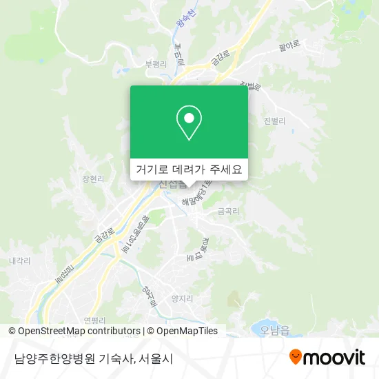남양주한양병원 기숙사 지도