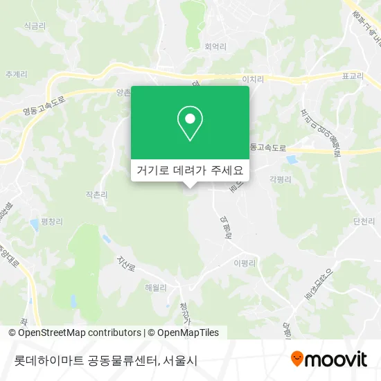 롯데하이마트 공동물류센터 지도