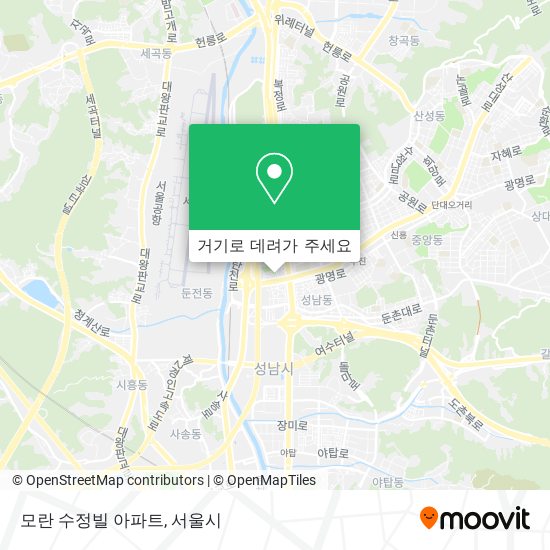 모란 수정빌 아파트 지도