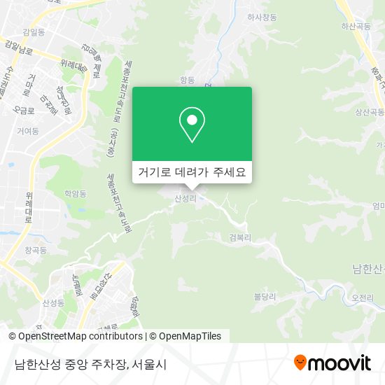 남한산성 중앙 주차장 지도