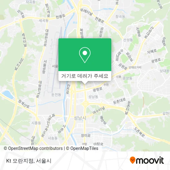 Kt 모란지점 지도
