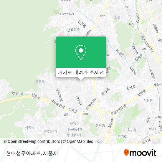 현대성우아파트 지도