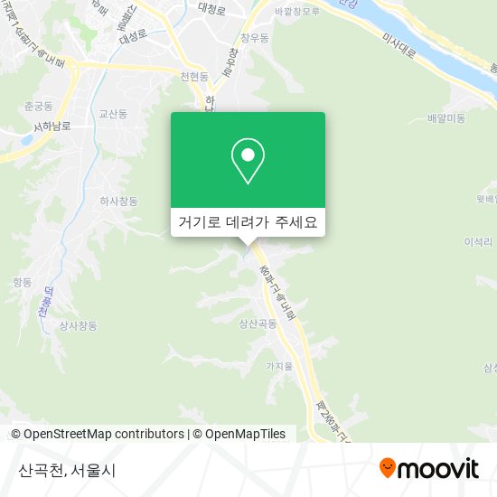 산곡천 지도