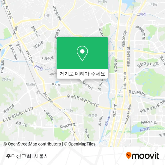 주다산교회 지도