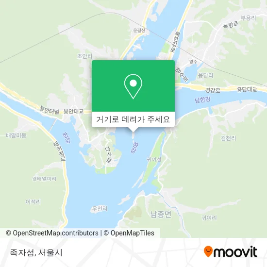 족자섬 지도