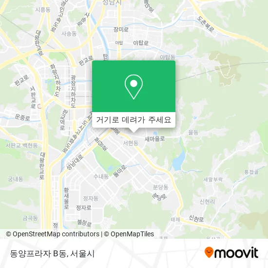 동양프라자 B동 지도