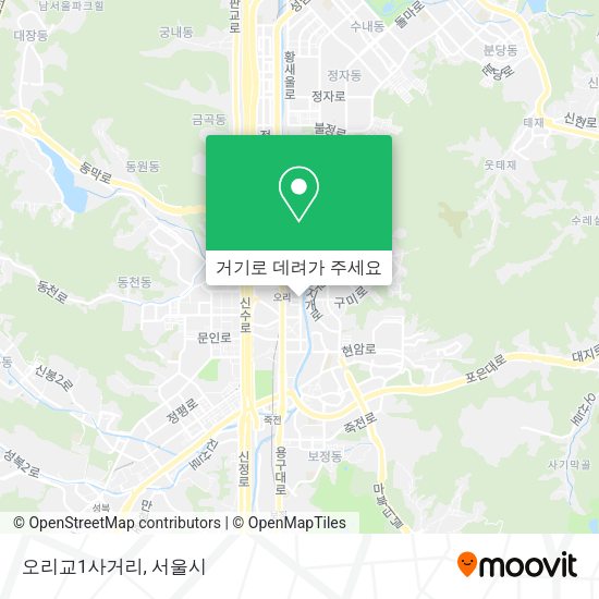 오리교1사거리 지도