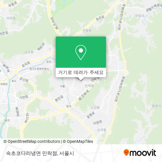 속초코다리냉면 민락점 지도