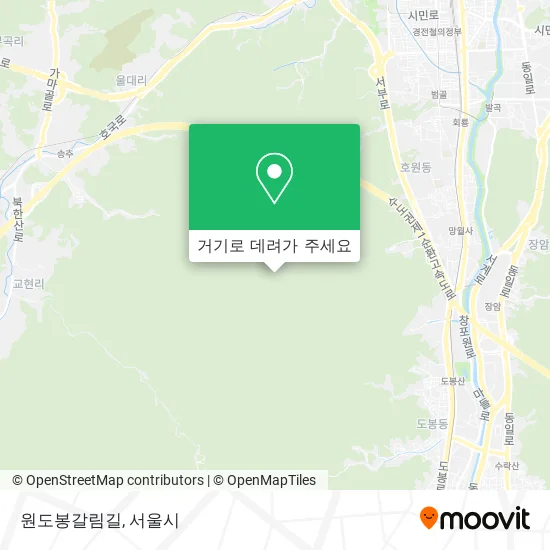 원도봉갈림길 지도