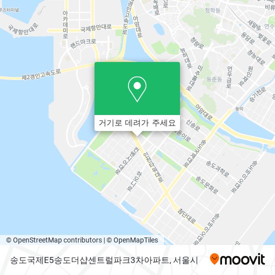 송도국제E5송도더샵센트럴파크3차아파트 지도