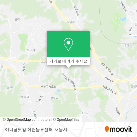 이니셜닷컴 이천물류센터 지도