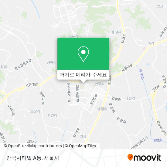 안국시티빌 A동 지도