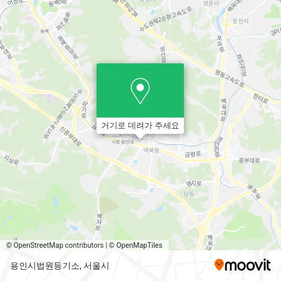 용인시법원등기소 지도
