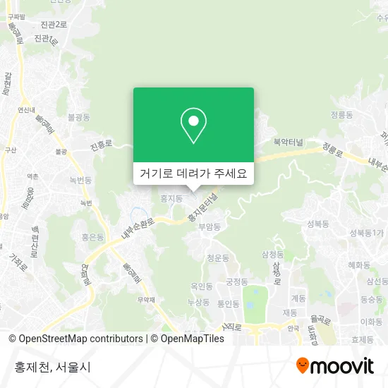 홍제천 지도