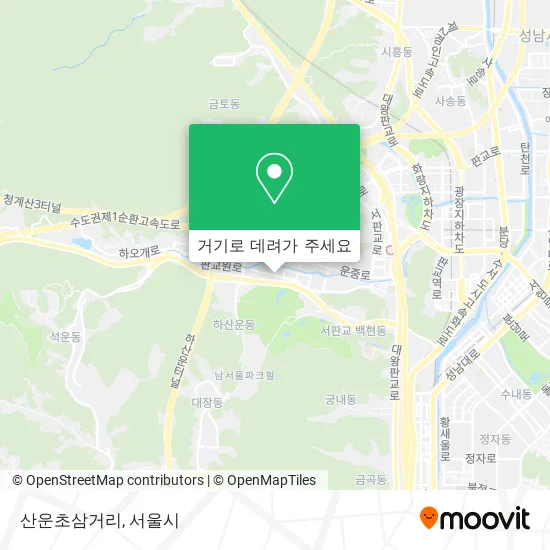 산운초삼거리 지도