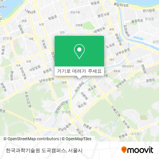 한국과학기술원 도곡캠퍼스 지도