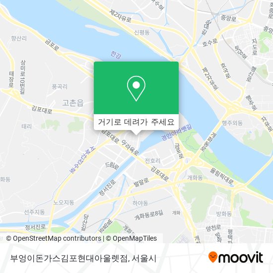 부엉이돈가스김포현대아울렛점 지도