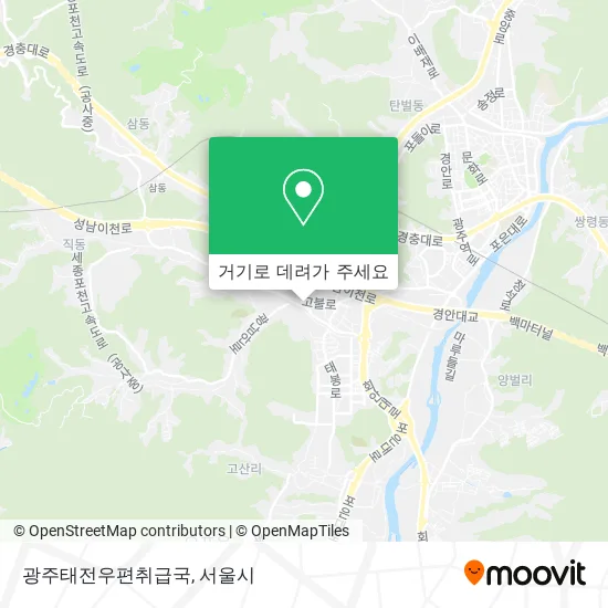 광주태전우편취급국 지도