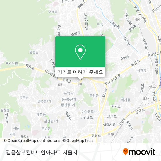 길음삼부컨비니언아파트 지도