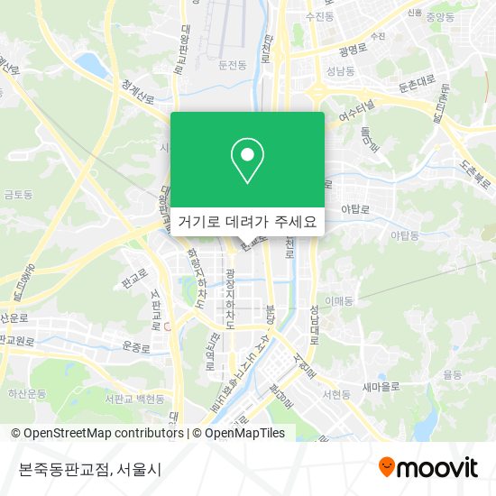 본죽동판교점 지도