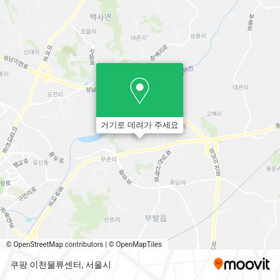 쿠팡 이천물류센터 지도